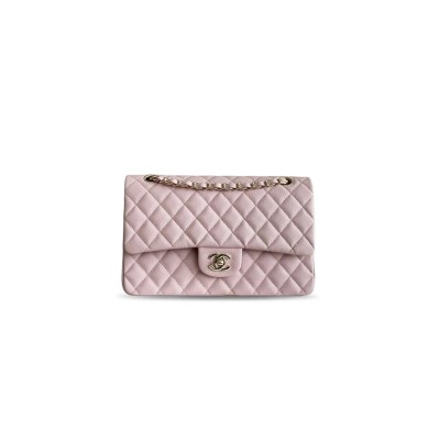 CHANEL FLAP BAG PINK CHANEL CAVIAR QUILTED MEDIUM DOUBLE A01112 (25.5*15.5*6.5cm)